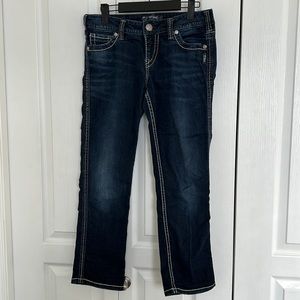 Silver Jean Capris Sz 29
